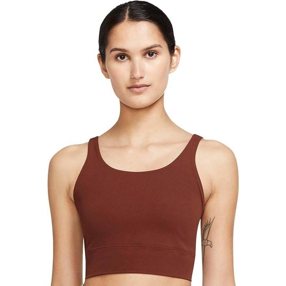 Nike Yoga Luxe Women's Infinalon Crop Top (Brown)‎ - XX-Large